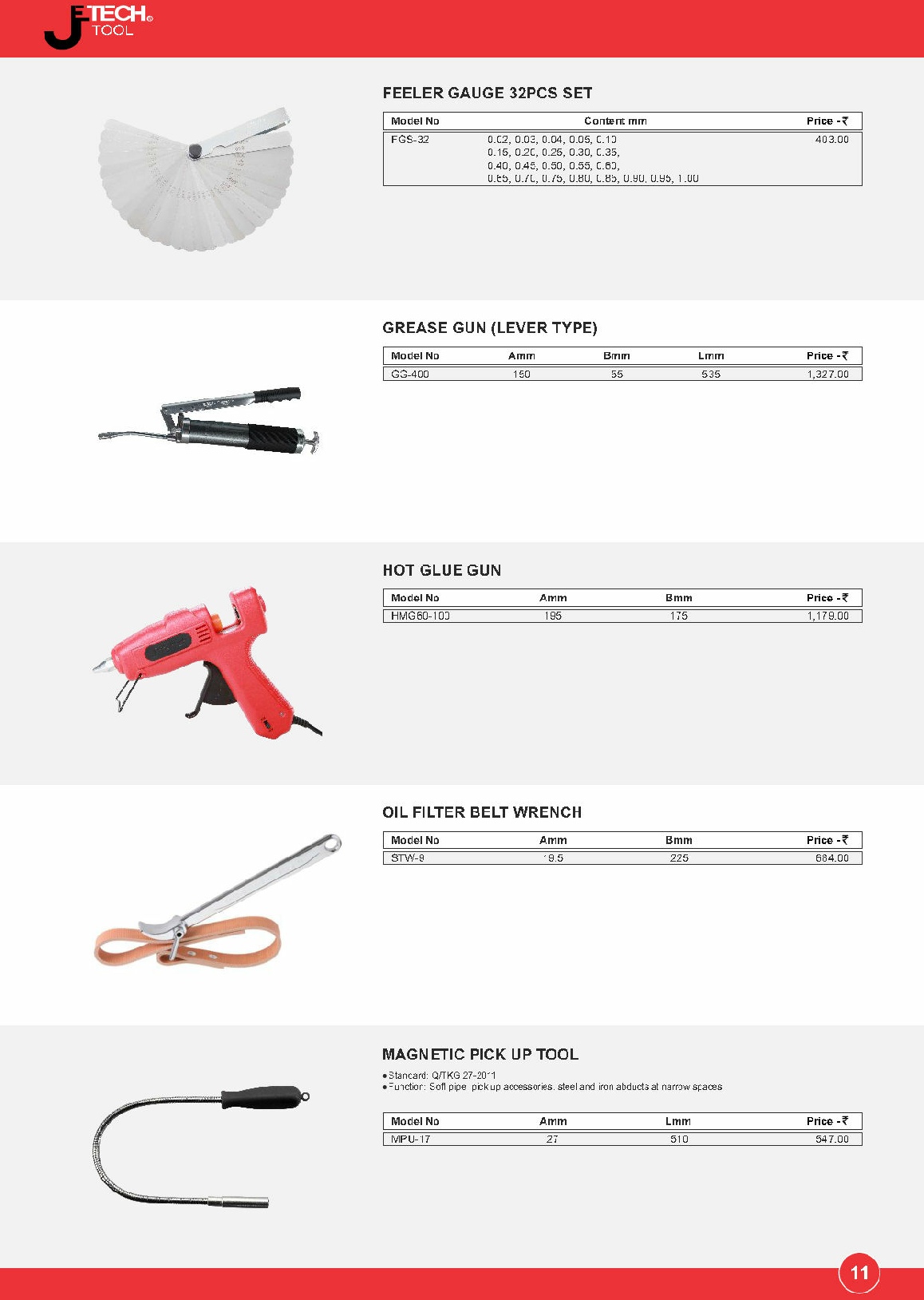 feeler gauge,grease gun, hotglue gun, oil filter belt wrench, chennai, magnetic pick up tool