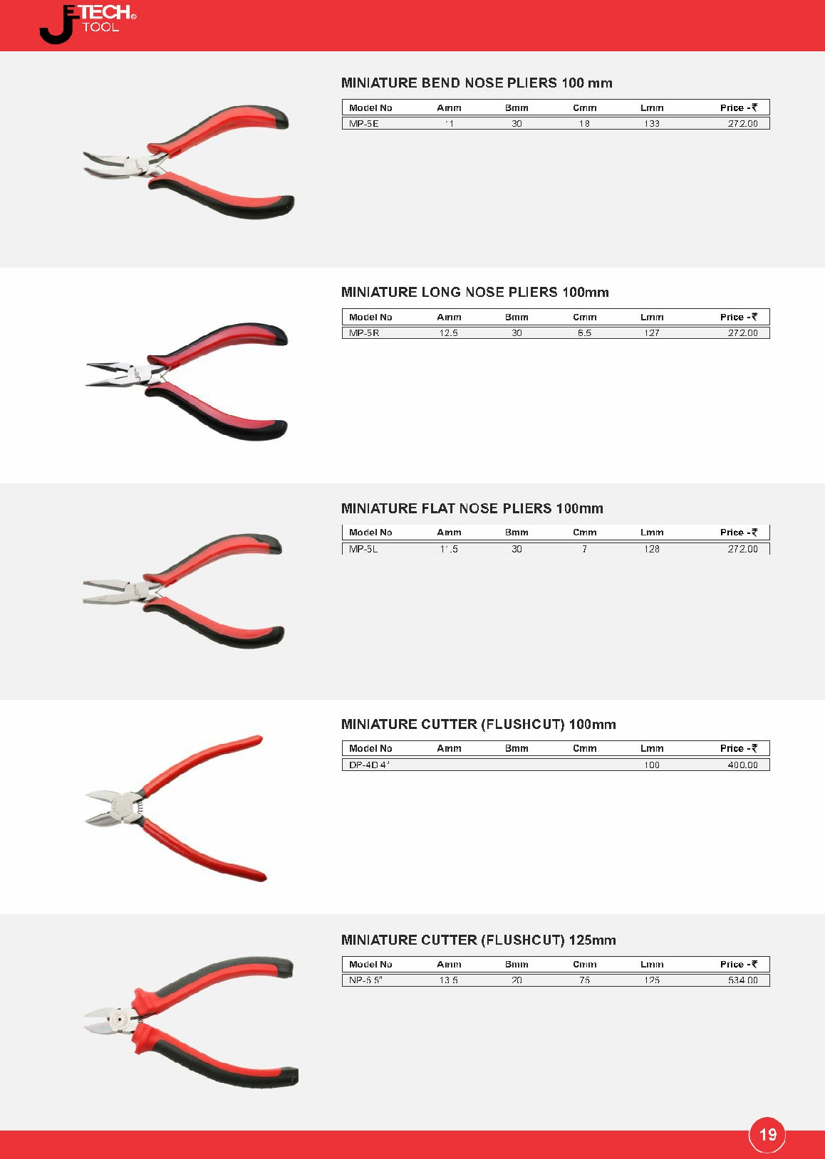 bend nose pliers,long nose pliers,flat nose pliers,cutter,jetech tools chennai