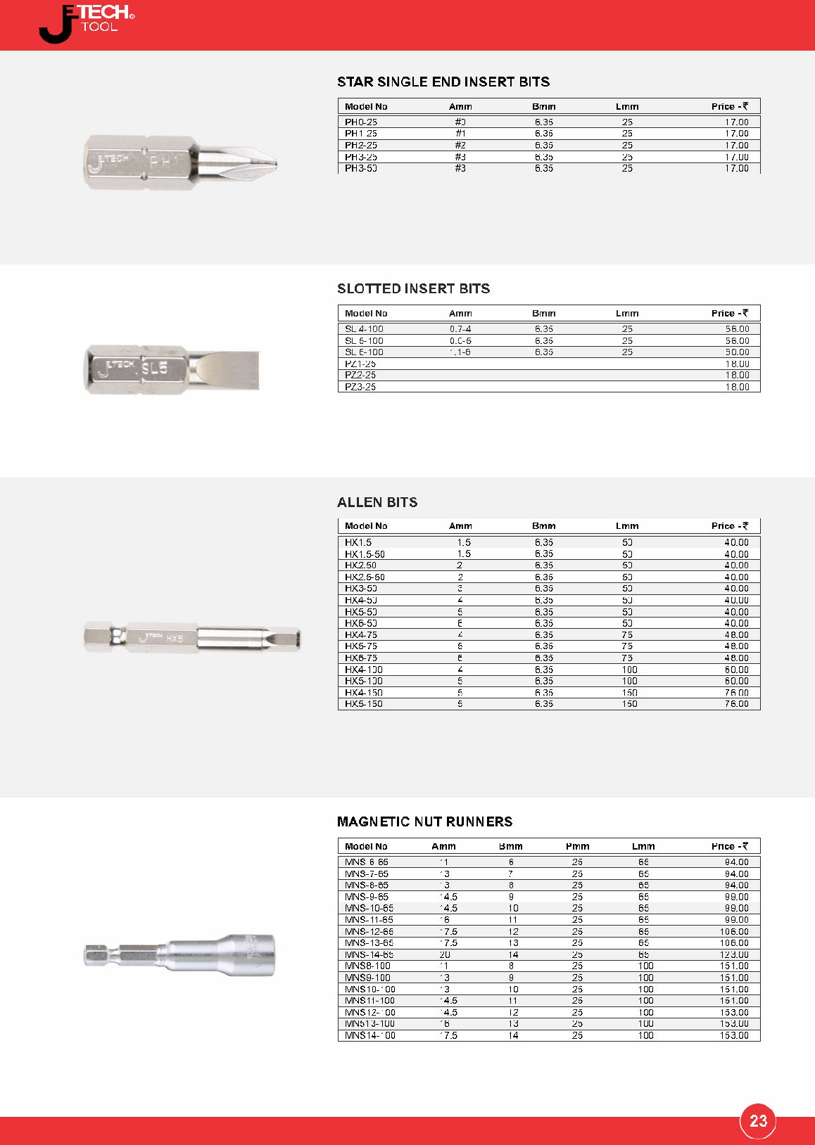 slotted insert bits,allen bits,magnetic nut runners,jetech tools chennai