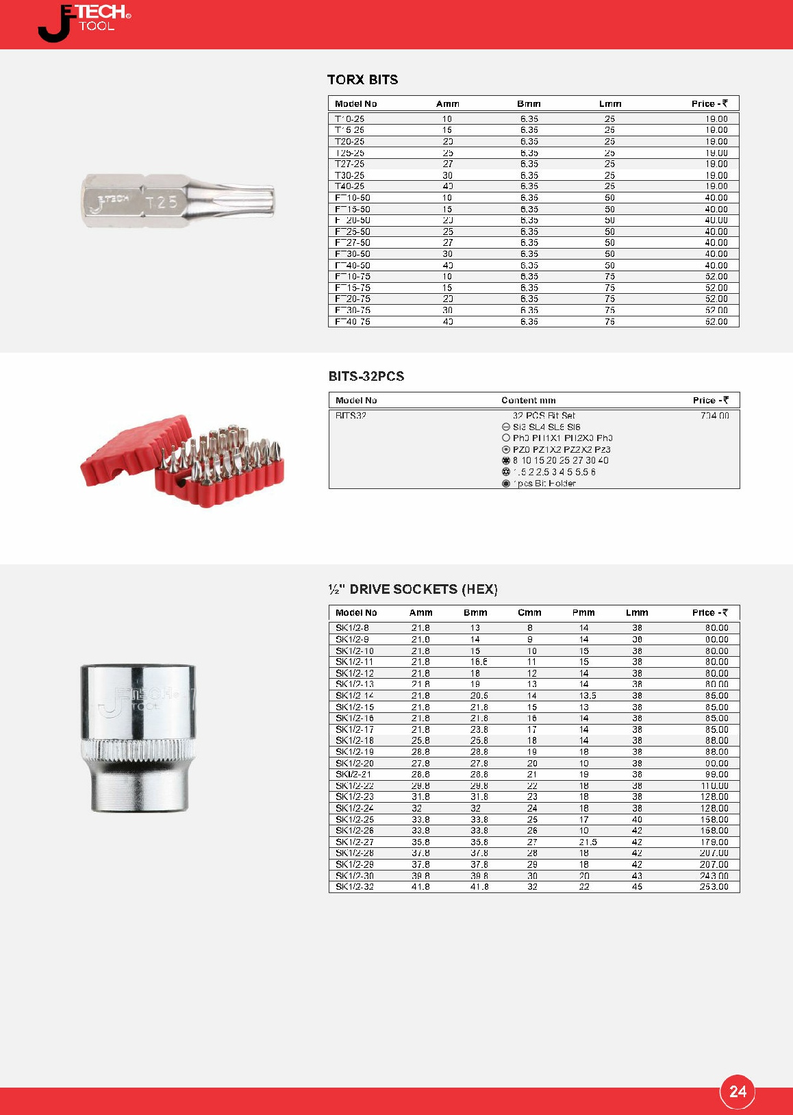 torx bits,drive sockets,jetech tools chennai